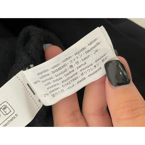 Zara Mens Sweatshirt XL Black Quarter Zip Pullover Athletic 0761/333 NWT - Picture 16 of 16